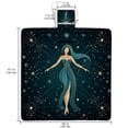 thumbnail image 2 of Constellation Canvas Picnic Mat Waterproof and Portable for Outdoor Beach Camping Hiking - Large Size Foldable Blanket with Carrying Strap - for Family and Friends Enjoyment, 2 of 6