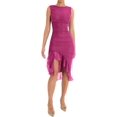 thumbnail image 1 of HAHDAXIA Eleagnt Women 's Backless Mesh Midi Bodycon Dresses Irregular Ruffle Hem Mermaid Fishtail Tank Dress, 1 of 6