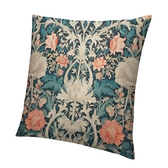 Vintage Floral Throw Pillow Covers Flower Pillow Cases William Morris Decorative Cushion Covers for Sofa Couch