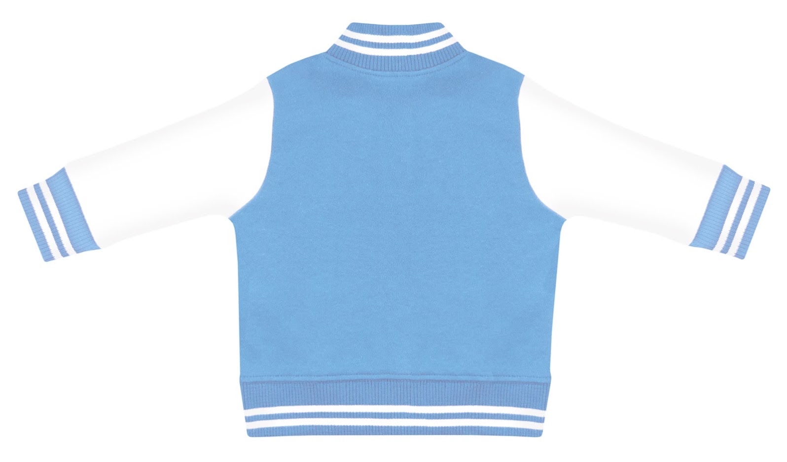 Creative Knitwear Long Sleeve Varsity Jacket for Infant and Toddler Boy's  and Girl's, Carolina Blue, 24 Months