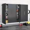 thumbnail image 3 of Prepac HangUps 3 Piece 108" Wooden Garage Storage Cabinet Set E in Black, 3 of 6