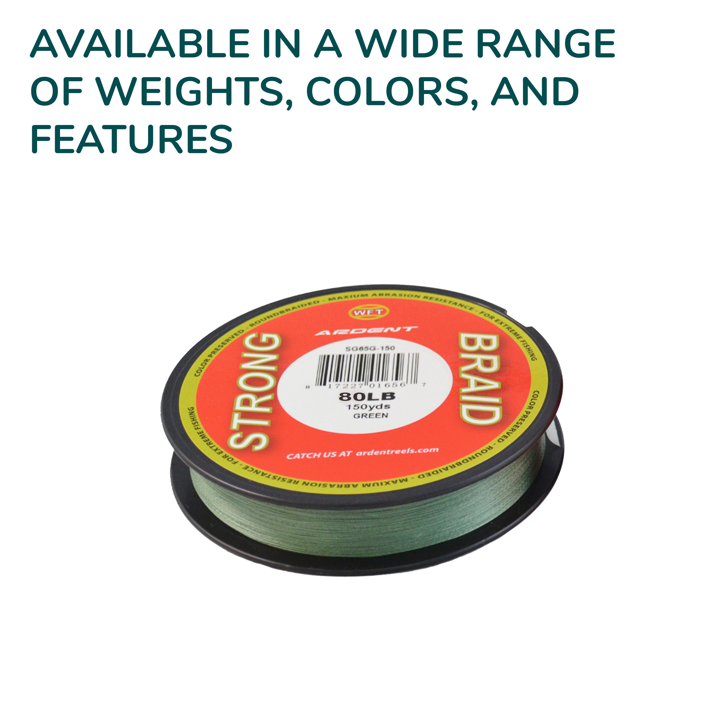 Ardent Strong Braid Fishing Line - Green 80-150 Yard