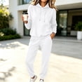 thumbnail image 2 of ShomPort Women's 2 Piece Hooded Lounge Set Long Sleeve Pockets Tops and Jogger Loose Running Workout Tracksuits, 2 of 7