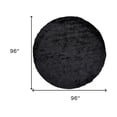 thumbnail image 3 of 8' Black Round Shag Tufted Handmade Area Rug, 3 of 4