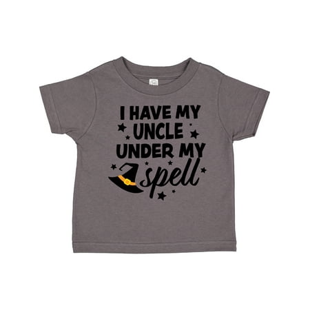 

Inktastic I Have My Uncle Under My Spell with Cute Witch Hat Gift Toddler Boy or Toddler Girl T-Shirt