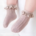 thumbnail image 5 of TELOLY 6 Pairs Toddler Lace Socks, Girls Ruffle Eyelet Frilly Princess for Baby Little Kids, 3-5 Years, 5 of 7