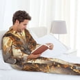 thumbnail image 6 of Sikiie Golden Horned White Dragon Mens Pajama Set, Soft Warm Long Sleeve Sleepwear, Cozy Button-Down Pjs for Men-Large, 6 of 7