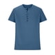 thumbnail image 2 of Camisas de Manga Corta de los Hombres Slim Fit Cuello Redondo Superior, Ligero Poliéster Casual de Manga Corta Blusa, 2 of 5