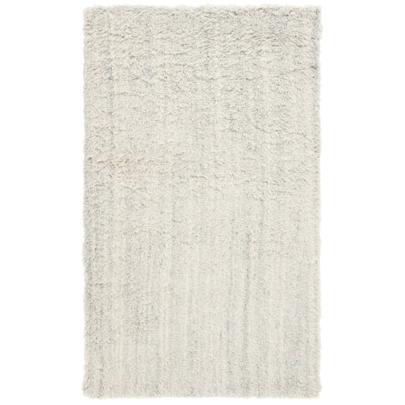 SAFAVIEH Casablanca Keane Solid Area Rug, Silver/Ivory, 3' x 5'