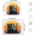 thumbnail image 3 of Coolnut Two Cats Black Grey Dish Drying Mat for Kitchen Counter, Ultra Absorbent Reversible Microfiber Dishes Drying Rack Pad Heat-resistant Mats 18x24in Home Decor, 3 of 7