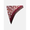 thumbnail image 2 of Scenario Women's Printed Fringe Triangle Scarf, Maroon, 2 of 5