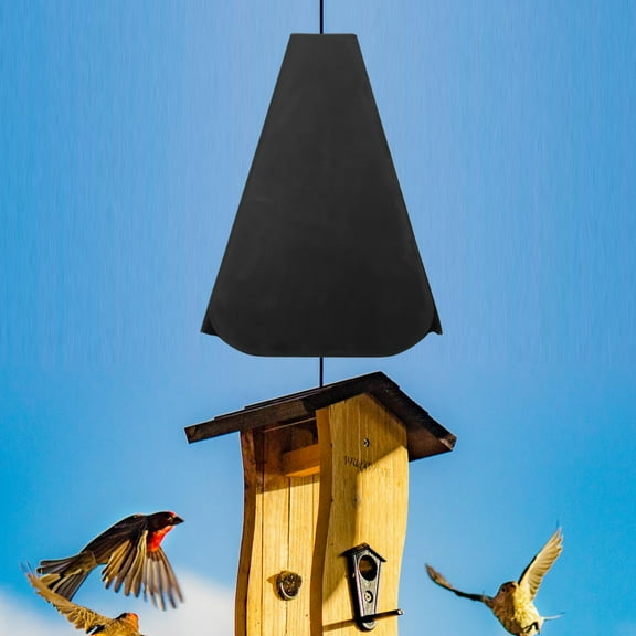 Baluue Squirrel Deterrent Baffle Protector Black ABS Outdoor Use 1Pcs