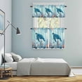 thumbnail image 5 of Coastal Turtle Blue Kitchen Curtains Sets for Windows 24 Inch Length, Summer Beach Nautical Coral Starfish Rod Pocket Window Treatments Tier Curtains and Valances Set for Bedroom/Bathroom, 5 of 8