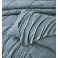 thumbnail image 3 of Chezmoi Collection Rory Dusty Blue Comforter Set Twin Size 2-Piece Fluffy Soft Lightweight Bedding Triangle Quilted Stone-Washed Microfiber Comforter Set for All Season, 3 of 9