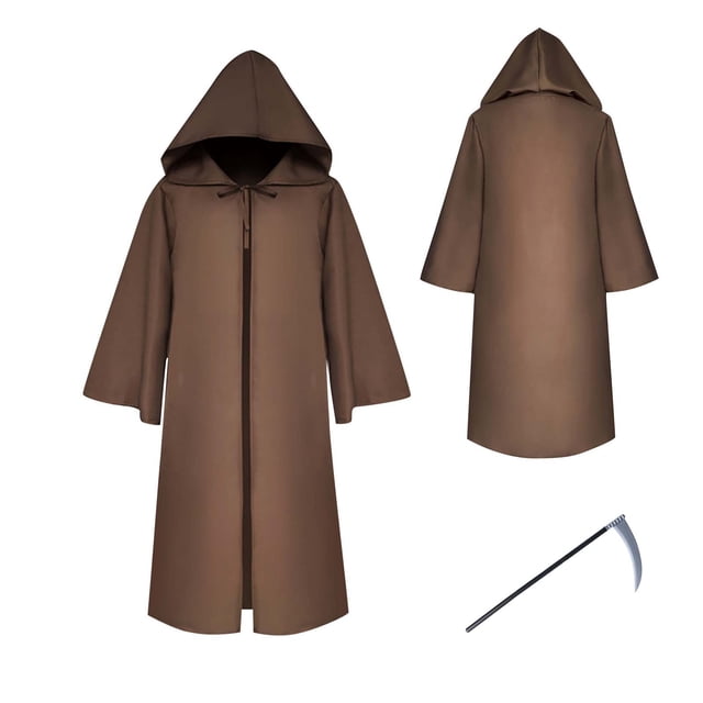 Men's And Women's Halloween Costumes Grim Cloak Hooded Cloak Jacket Coat