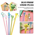 thumbnail image 3 of Soug Dinosaur (A)$3D silicone straw cap cute cartoon dustproof straw plug creative pvc straw cover factory direct sales straw cap, 3 of 9