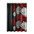 thumbnail image 2 of Comfort Spaces Red/Black Shower Curtain, Floral Bathroom Shower Curtains, Botanical Lightweight Bath Curtains Decor, 72"x72" Shower Curtain, 2 of 5