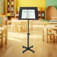thumbnail image 4 of Lectern Podium Stand, Height Adjustable Laptop Table, Portable Presentation Standing Tilting Desktop with Edge Stopper for Classroom/Office & Church (Black), 4 of 18