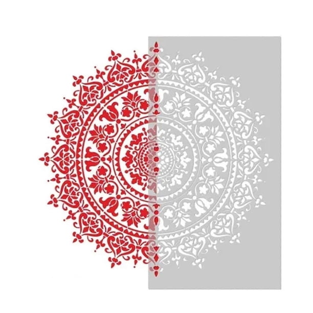 Mandala Auxiliary Painting Template Large Reusable Stencil For Floor Wall Tile Fabric