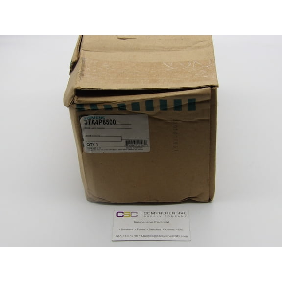 SIEMENS ALUMINUM BODY LUG FOR 3 POLE 600A -1200A AMP CIRCUIT BREAKER ACCESSORY 4 BARREL 3PC LUG KIT - 3TA4P8500 - NIB