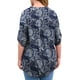 thumbnail image 3 of Tops de mujer Camisas de manga 3/4 con vuelta Blusas de cuello en V de talla grande Blusas tipo túnica, 3 of 4