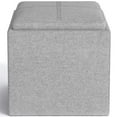 thumbnail image 3 of Trent Home Square Linen Fabric Storage Ottoman With Tray in Cloud Gray, 3 of 6