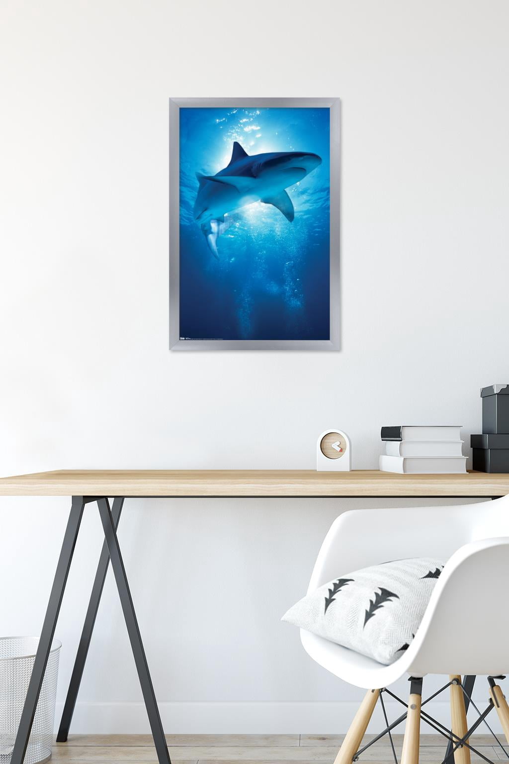 Shark - Depths Wall Poster, 14.725" x 22.375", Framed