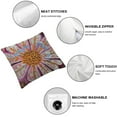 thumbnail image 6 of nygtbtfer , Pink  Punch Hook Pillow with Flower and Fringe, Brown, Natural, Square White, 6 of 7