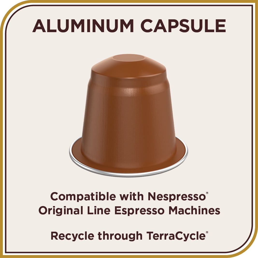 Don Francisco's Old Havana Espresso Pods: 40 Recyclable Aluminum Capsules, Intensity 8 Medium Dark Roast, Nespresso Original Line Compatible - Bold Cuban-Style coffee with Nutty Notes