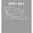 thumbnail image 2 of Halloween Angry Boy Heather Gray Adult Long Sleeve Hoodie-Medium, 2 of 3
