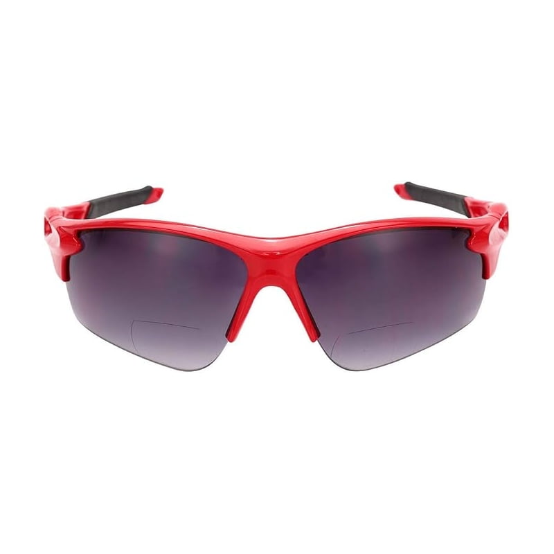 "The Allstars" 3 Pair Assortment of Bifocal Sport Wrap Reading Sunglasses for Men and Women - Brown/Red - 2.50