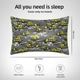 thumbnail image 5 of Pofeuu Modern Yellow Excavator Print Satin Pillowcase for Hair and Skin Pillow Cases, Silk Pillow Cases, Soft Cooling Pillow Covers, 20x30 Inches（Pillow core not included）, 5 of 7