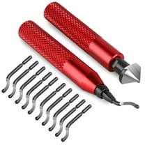 Aluminum Handle Deburring Tool and Reamer Set for Pipes, Metal Work, Resin Shaping