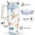 thumbnail image 3 of Cute Sea Turtle 40 Oz Tumbler with Handle Lid and Straw, Stainless Steel Double Walled Vacuum Insulated Cup, Cute Anniversary Wedding Birthday Gifts Tumbler for Women Men Friends Outdoor Indoor, 3 of 7