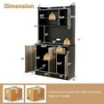 thumbnail image 3 of Demi Bonn Kitchen Storage Cabinet, Buffet Sideboard, 4-Door Freestanding Kitchen Buffet with Hutch and Adjustable Shelves, for Dining Room, Kitchen, Living Room, Black, 3 of 7