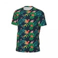 thumbnail image 5 of T Shirt For Men Tropical Floral Hibiscus Running Summer Jungle Parrot Fun T-Shirts Harajuku Tshirt F, 5 of 7