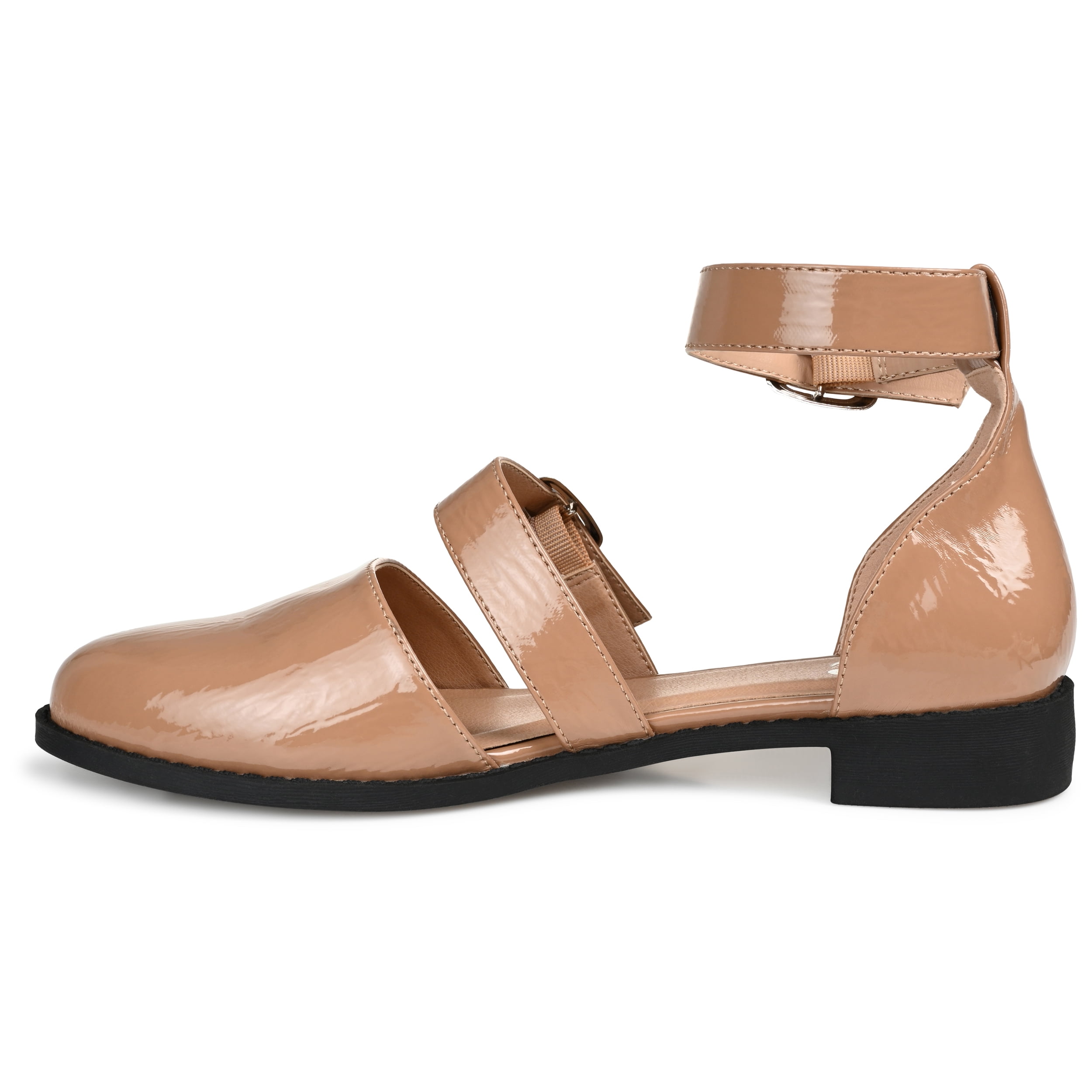 Journee Womens Constance Buckle Round Toe Mary Jane Flats, Widths Available