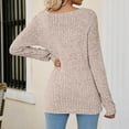 thumbnail image 5 of IROINNID Ladies Long Sleeve T Shirts Winter Square Neck Tops Solid Regular Blouse,Beige, 5 of 5