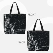 Rateoe New York City1 Print Lightweight Tote Bag for Women, Water-Resistant Shoulder Bag with Zipper, Spacious Casual Handbag for Work, School, Shopping