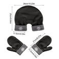 thumbnail image 2 of Mitaines de Couple Double Couche Épaissie en Polaire, Mitaines de Main Connectables Rouges pour Temps Froid, Cyclisme, Ski, 2 of 8
