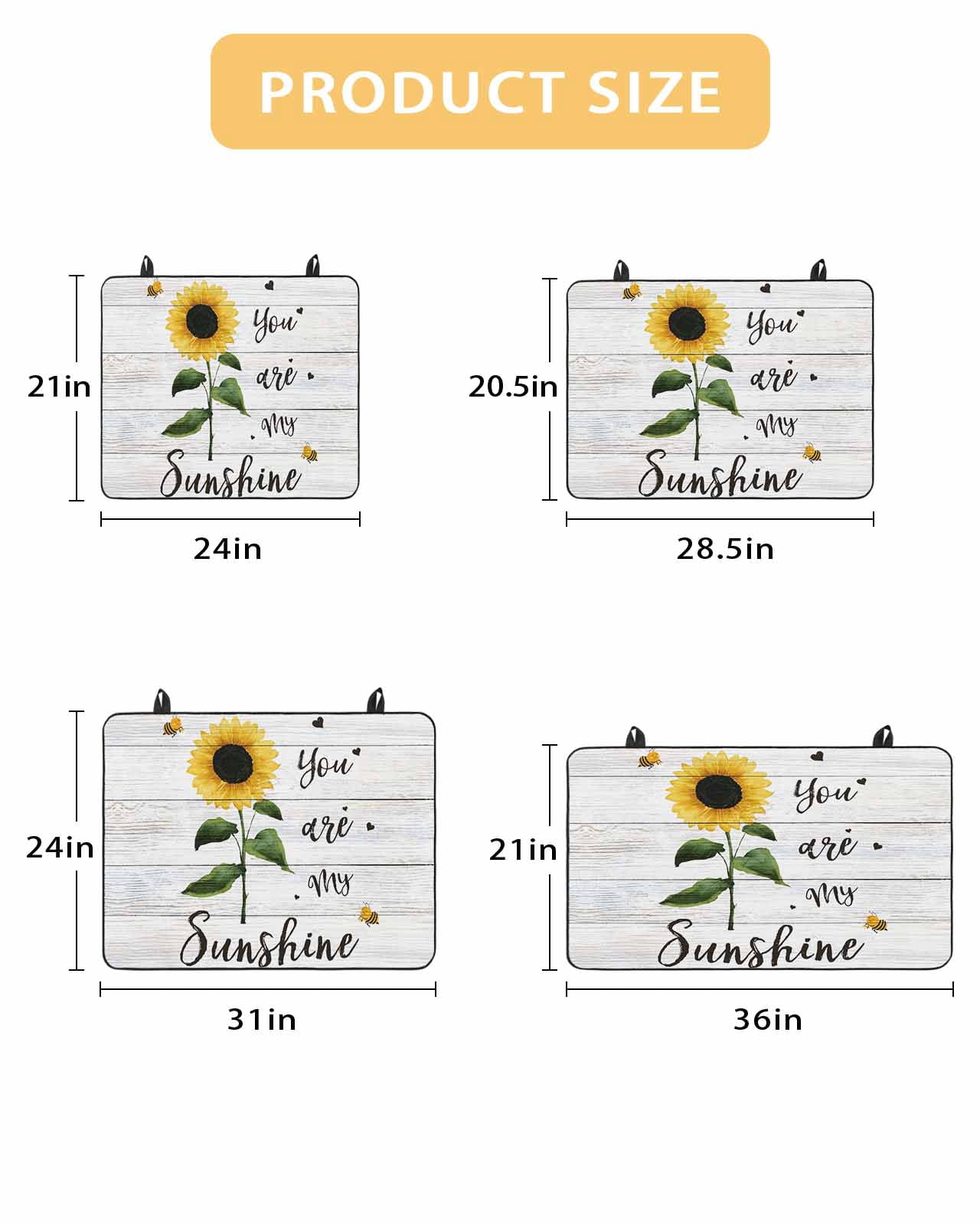 Large Induction Cooktop Protector Mat Sunflowers Stove Top Covers for Electric Stove, Farmhouse Retro Pastoral Floral Wooden Grain Decorative Stove Burner Cover Mats, Glass Top Stove Cover