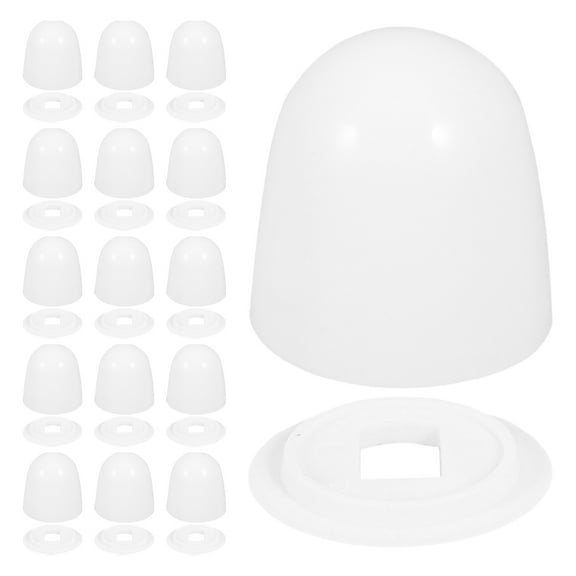 Homoyoyo White Plastic Toilet Bolt Caps, Bathroom Hardware Covers, Easy to Install, 6 Sets