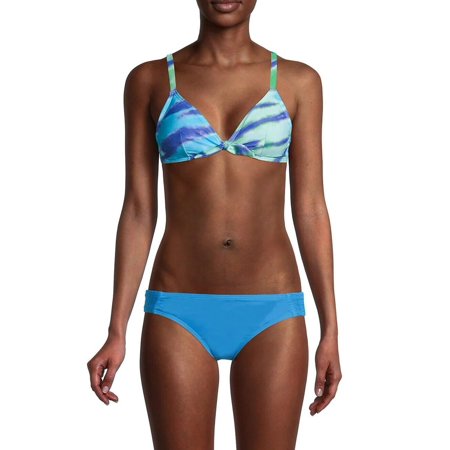Tommy Hilfiger Womens Tie-Dye Lined Swim Top Separates Green XS