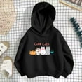 thumbnail image 2 of CYRBOKO Toddler Girls Hooddie Sweatshirts, Lightweight Cotton Comfy Autumn Clothing with Long Sleeve Black Size 4-5 T, 2 of 3