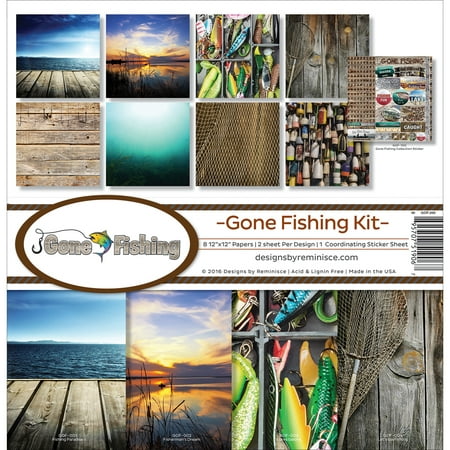 Reminisce Collection Kit 12" x 12" - Gone Fishing