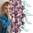 thumbnail image 3 of Blackout Kids Curtains,White Butterfly Red Blue Leaf Pattern Childrens Insulated Curtains Set Of 2,Bedroom Essentials,Toddler Room Decor 42"x63", 3 of 5