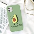 thumbnail image 1 of Moskado aguacate Yoga patrón divertido funda para iPhone 14 11 Pro Max 12 13 Mini X XS Max XR 7 8 Plus SE2020 TPU funda de silicona Tan Jianjun unisex, 1 of 2