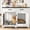 White, variant on 44.48" Large Dog Crate Furniture Indoor Wooden with 2 Storage Drawers and Rotating Bowls for Medium Dogs