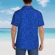 thumbnail image 4 of Balery Blue Circles Mosaic Camisas hawaianas de manga corta para hombre, camisas playeras de corte holgado, camisas de vacaciones con botones,Large, 4 of 7