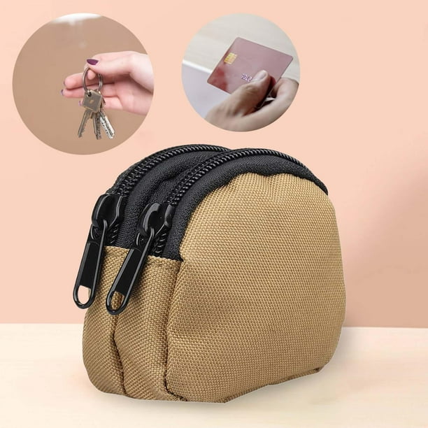 Petite pochette de taille pour l'extérieur, portefeuille pour clés, Mini étui Portable pour cartes et clés, sac de ceinture à fermeture éclair, porte-monnaie tactique avec mousqueton Petite pochette de taille pour l'extérieur, portefeuille pour clés, Mini étui Portable pour cartes et clés, sac de ceinture à fermeture éclair, porte-monnaie tactique avec mousqueton